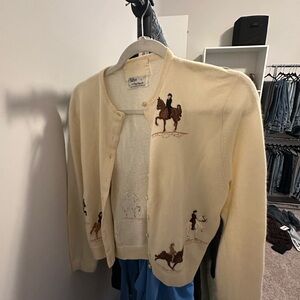 Cream Equestrian Cardigan